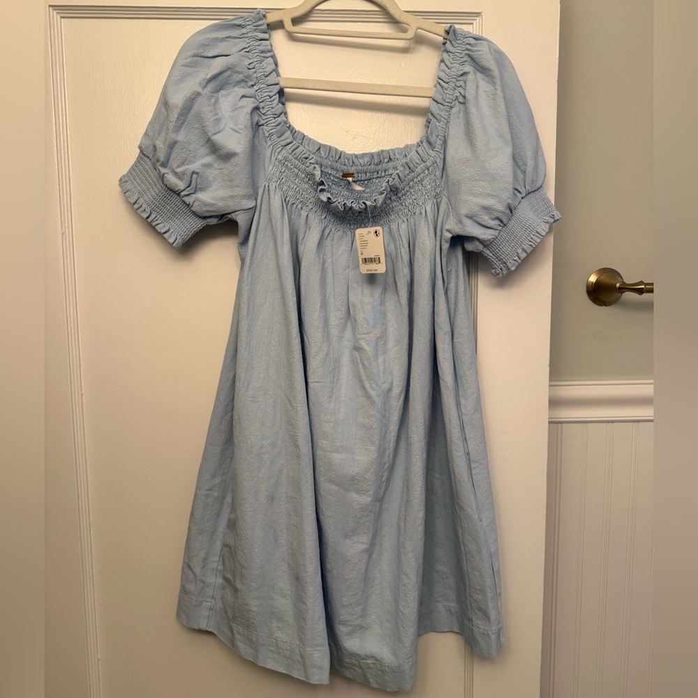 Free People Sky Blue Mini Dress